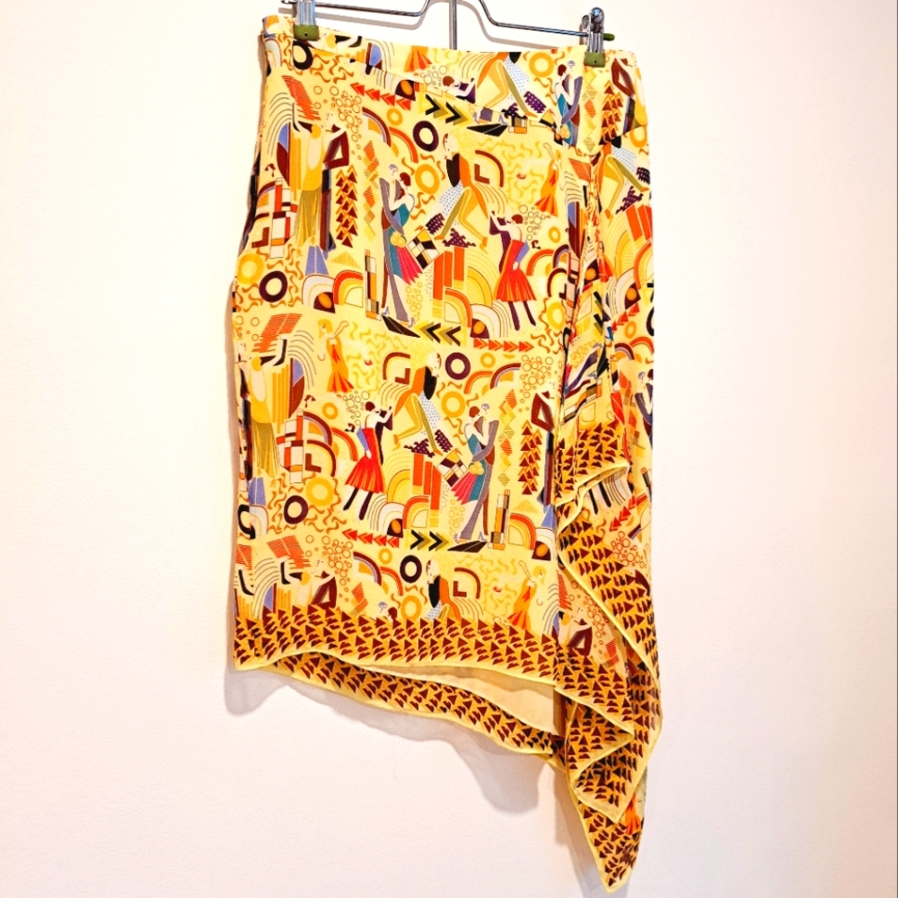 Kay Unger Vintage Yellow Silk Skirt